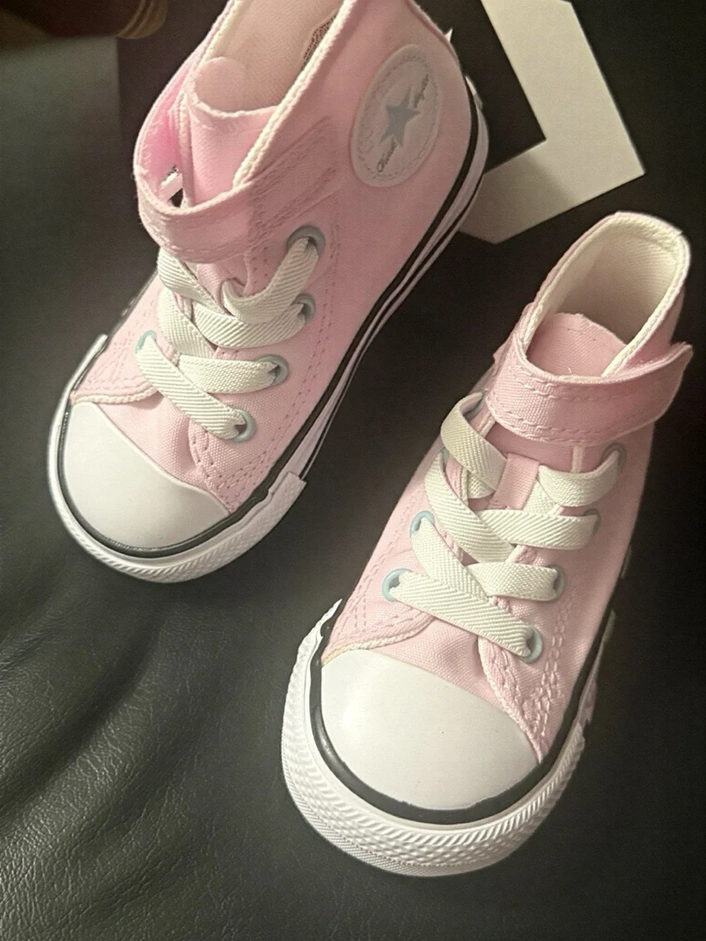 Converse Kids Pink High-Top Sneakers with Floral Sole Accents